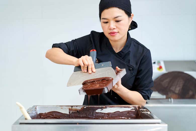 Démonstration au Choco Story de Bruxelles